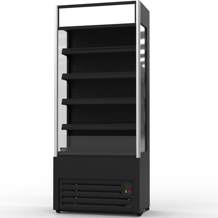 Wall Cabinet Multi Deck Refrigerator 230 Litres Curved Front Black 700x720x2020mm |  Gto3700