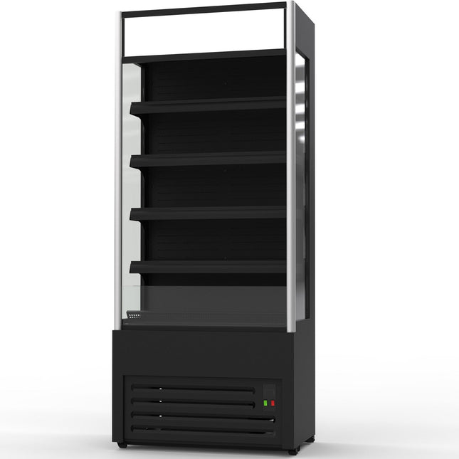 Wall Cabinet Multi Deck Refrigerator 230 Litres Curved Front Black 700x720x2020mm |  Gto3700