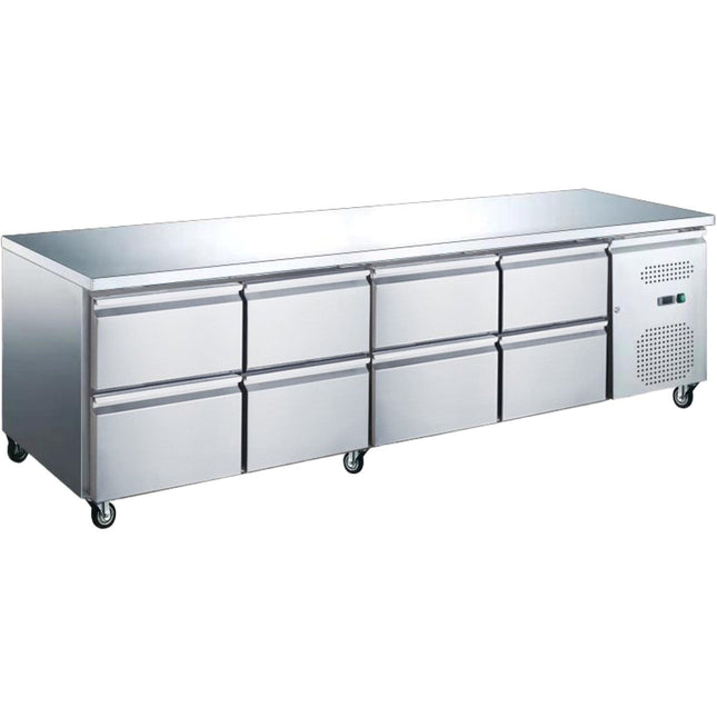 Commercial Refrigerated Counter 8 Drawers Gn1/1 2000x700x650mm |  Gxx624