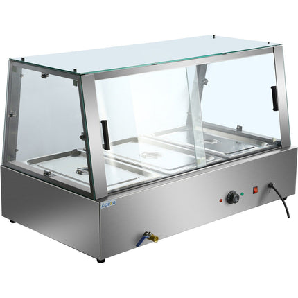 Display Bain Marie Countertop 6x Gn1/2 150mm |  Hbm211