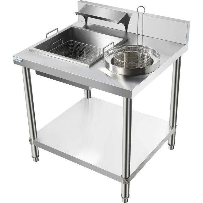 Professional Stainless Steel Breading Table With Upstand |  Hbt1000