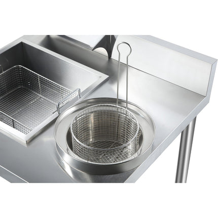 Professional Stainless Steel Breading Table With Upstand |  Hbt1000