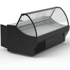 Serve Over Deli Counter Curved Glass Front Width 1520mm Black |  Hc84 V1052