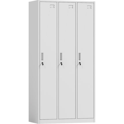 Commercial White 3 Door Locker 900x450x1800mm | Hdg03