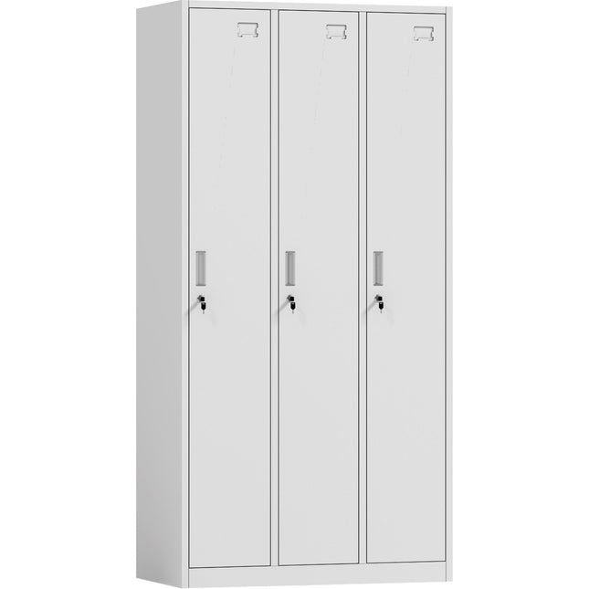 Commercial White 3 Door Locker 900x450x1800mm | Hdg03