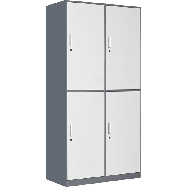Commercial 4 Door Locker 900x450x1800mm Gray White | Hdgs04