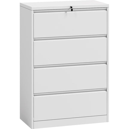 Professional Filing Cabinet 4 Drawer 900x460x1315mm White | Hdkl04