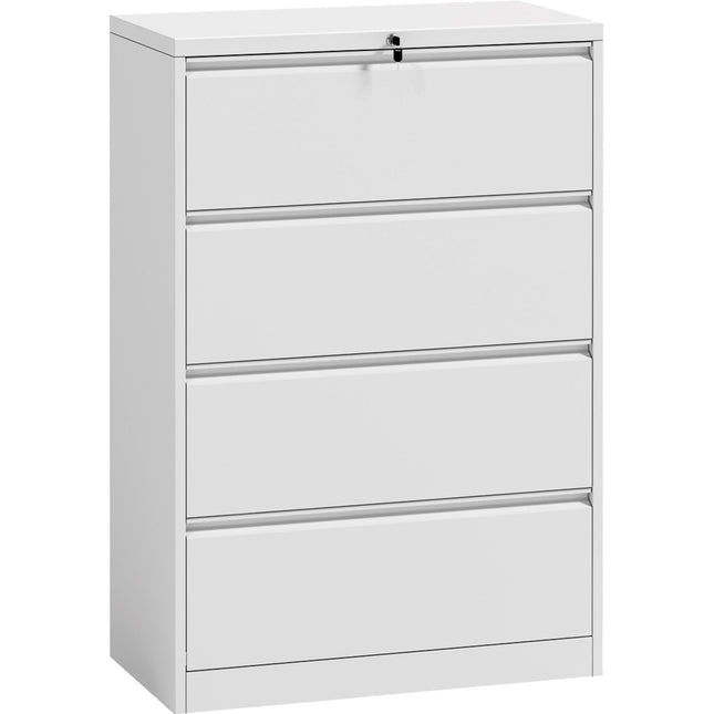 Professional Filing Cabinet 4 Drawer 900x460x1315mm White | Hdkl04