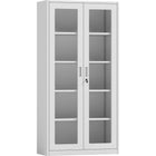 Professional Filing Cabinet With Glass Door 900x390x1800mm White | Hdwb02
