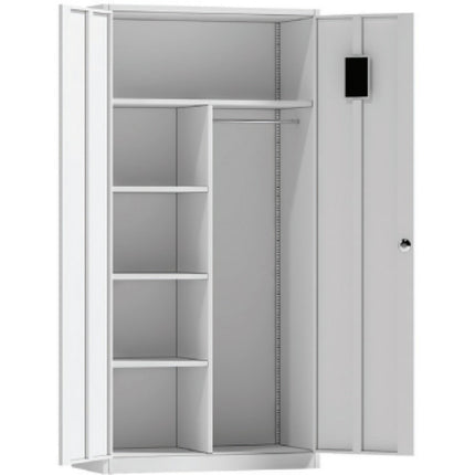 Professional Double Door Filing Cabinet With Locker 900x390x1800mm White | Hdwg02