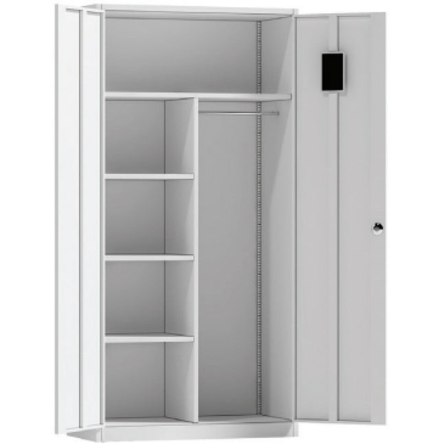 Professional Double Door Filing Cabinet With Locker 900x390x1800mm White | Hdwg02