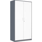 Professional Double Door Filing Cabinet 900x390x1800mm Gray White | Hdws02