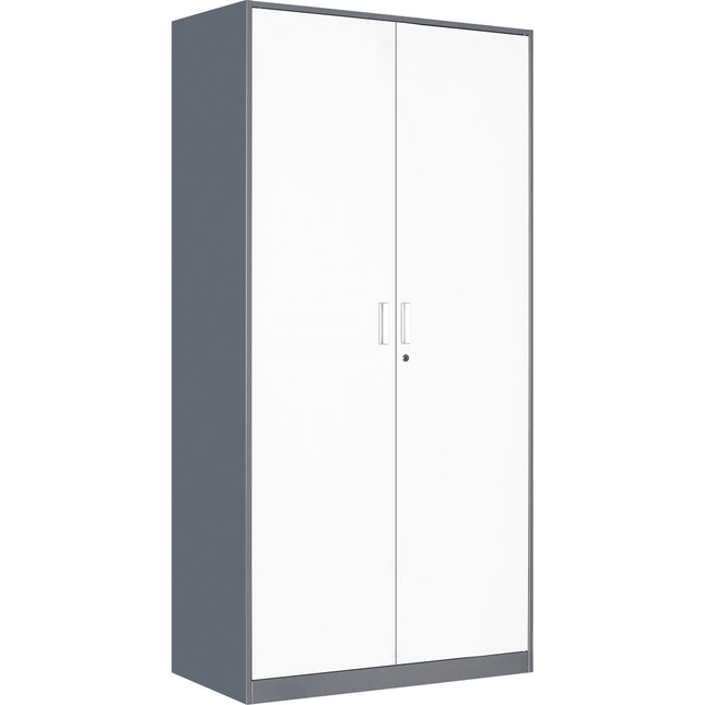 Professional Double Door Filing Cabinet 900x390x1800mm Gray White | Hdws02