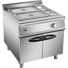 Commercial Electric Bain Marie With Cabinet 2x Gn1/1 + 2x Gn1/3 6k W 900mm Depth |  Heb909 A