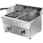 Commercial Fryer Double Electric 2x12 Litre 6.5k W Countertop |  Hef12 L2