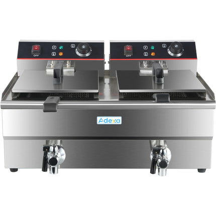 Commercial Fryer Double Electric 2x13 Litre 6k W Countertop | Hef132 V
