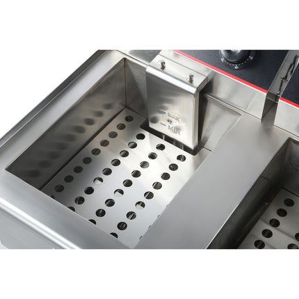 Commercial Fryer Double Electric 2x13 Litre 6k W Countertop | Hef132 V