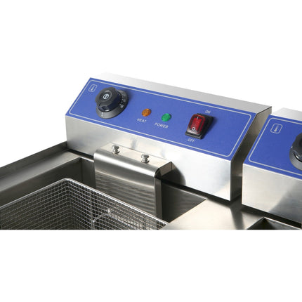 Commercial Fryer Double Electric 32 Litre 10k W Free Standing |  Hef162 C