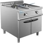 Commercial Fryer Twin Tank Electric 46 Litre 24k W Freestanding |  Hef708