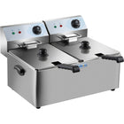 Commercial Fryer Double Electric 2 X 8 Litre 6.5k W Countertop |  Hef8 L2