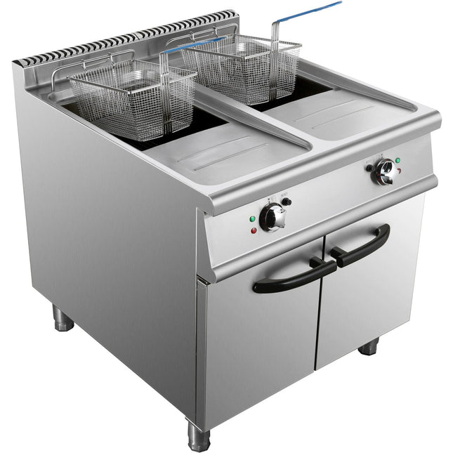 Commercial Electric Fryer Double Tank 2x28 Litres |  Hef908 A