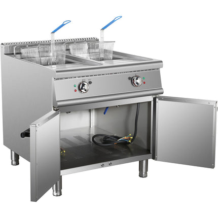 Commercial Electric Fryer Double Tank 2x28 Litres |  Hef908 A