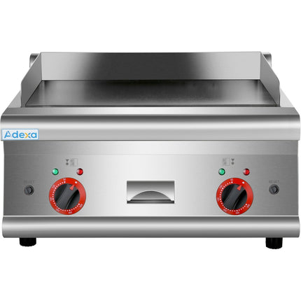 Commercial Electric Griddle Smooth Top 2 Zones 5k W Countertop | Heg606