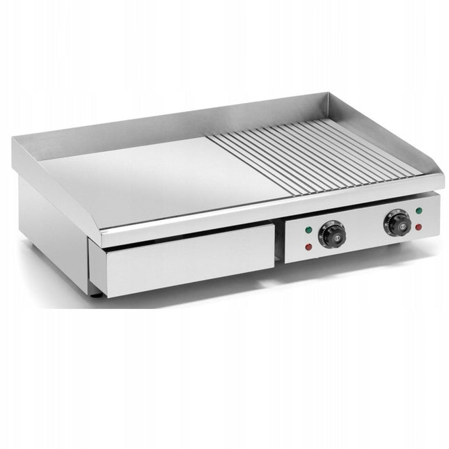 Commercial Griddle Smooth/Ribbed 730x470x240mm 4.4k W Electric |  Heg822