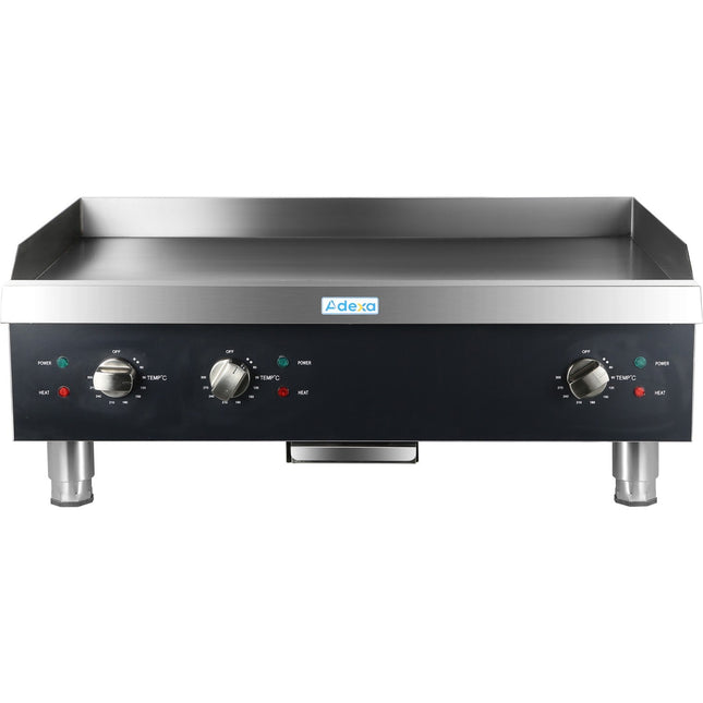 Commercial Griddle Smooth 915x620x360mm 12k W Electric |  Heg836
