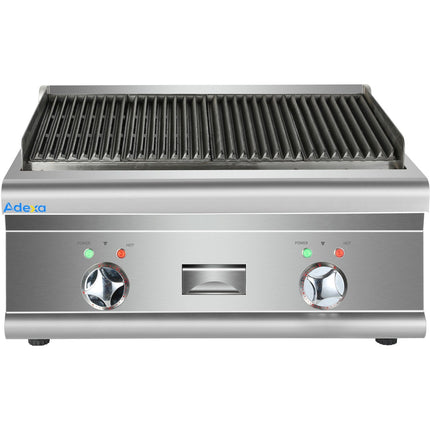 Commercial Electric Lava Rock Grill 2 Zones 4.8k W Countertop | Hel607