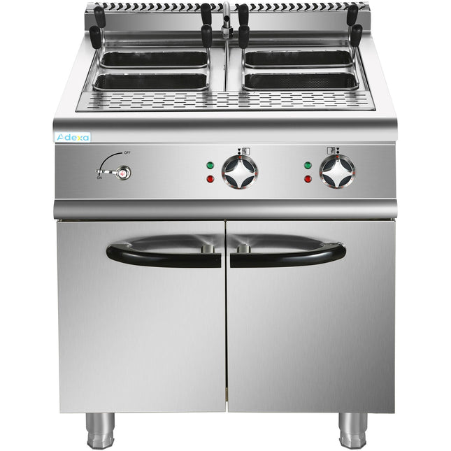Professional Pasta Cooker 30 Litres Electric 12k W Floor Standing With Cabinet Base 700mm Depth | Hen715 A