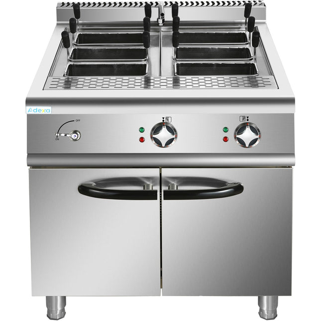 Professional Pasta Cooker 40 Litres Electric 18k W Floor Standing With Cabinet Base 900mm Depth |  Hen915 A