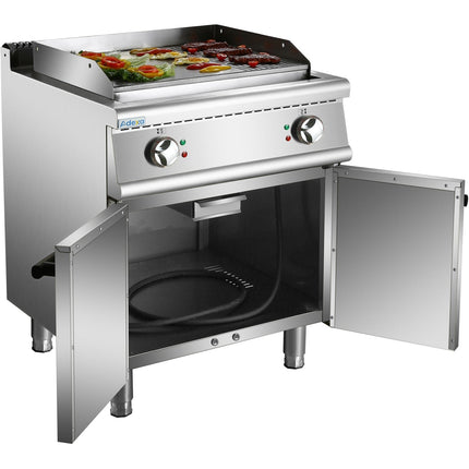 Professional Electric Griddle With Cabinet Base 9k W Smooth/Ribbed 700mm Depth |  Her706 A