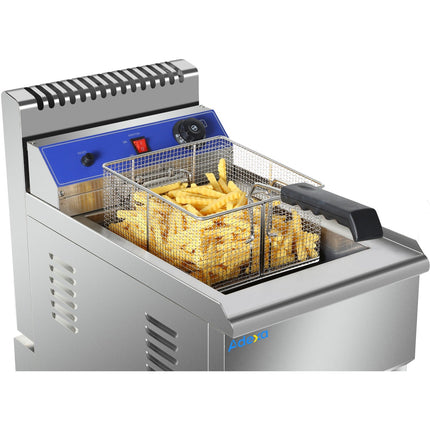 Professional Single Basket Free Standing Gas Fryer Single Tank 18 Litres| Hgf181 C