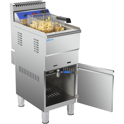Professional Single Basket Free Standing Gas Fryer Single Tank 18 Litres| Hgf181 C