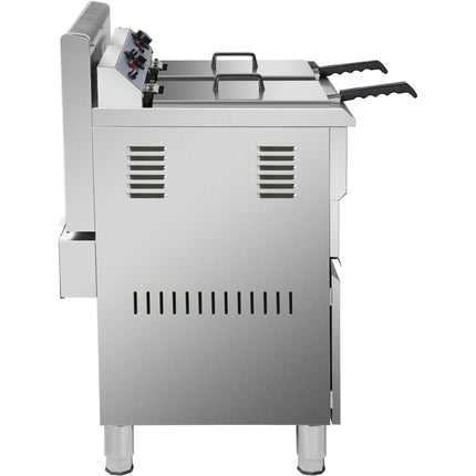 Professional Twin Basket Free Standing Gas Fryer Twin Tank 36 Litres| Hgf182 C