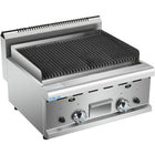 Commercial Gas Lava Rock Grill 2 Zones Countertop | Hgl607
