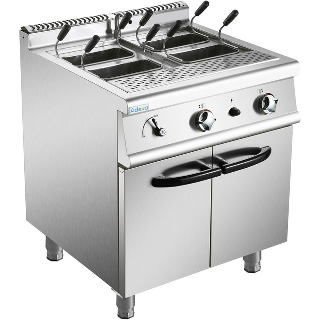 Professional Pasta Cooker 30 Litres Gas 22k W Floor Standing With Cabinet Base 700mm Depth |  Hgn715
