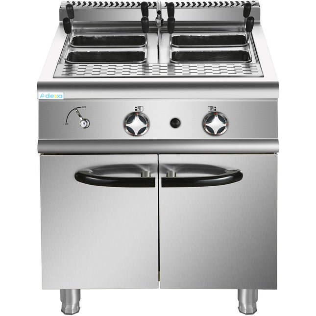 Professional Pasta Cooker 30 Litres Gas 22k W Floor Standing With Cabinet Base 700mm Depth |  Hgn715