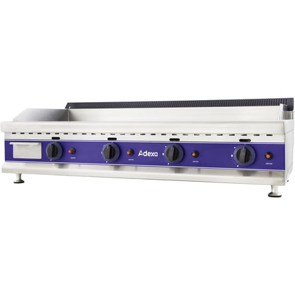 Commercial Gas Griddle Smooth 4 Zone 12k W Table Top |  Hgt1100