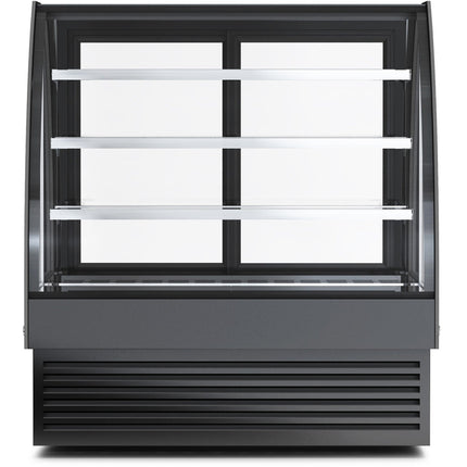 Display Merchandiser Fridge Curved Front 500 Litres 3 Shelves Black |  Hl1500 S3 Black