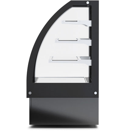 Display Merchandiser Fridge Curved Front 290 Litres 3 Shelves Black |  Hl900 S3 Black