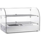 2 Tier Curved Front Heated Display Case 45 Litres Countertop |  Hw45 R