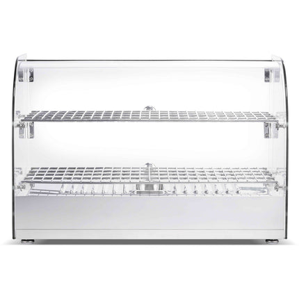 2 Tier Curved Front Heated Display Case 45 Litres Countertop |  Hw45 R