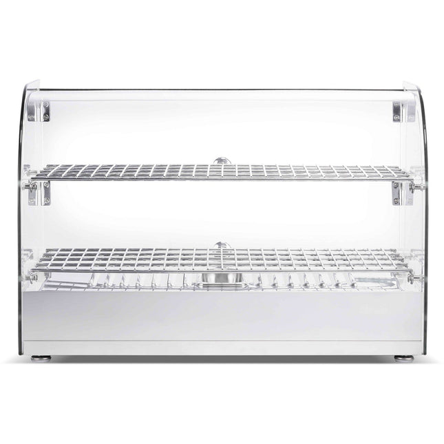 2 Tier Curved Front Heated Display Case 45 Litres Countertop |  Hw45 R