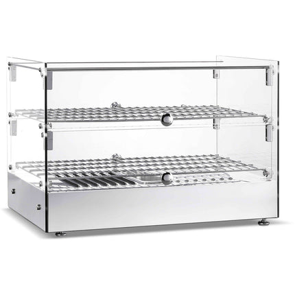 Commercial Countertop Heated Display Cabinet 50 Litres Stainless Steel |  Hw50