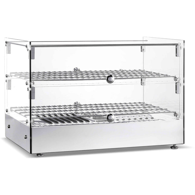 Commercial Countertop Heated Display Cabinet 50 Litres Stainless Steel |  Hw50