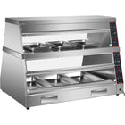 Commercial Two Tier Heated Showcase Food And Chicken Warmer 1200x760x860mm Countertop Dry Heat And Wet Heat |  Hw6 Pb