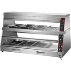 Commercial Two Tier Heated Showcase Food And Chicken Warmer 1500x760x860mm Countertop Dry Heat And Wet Heat |  Hw6 P