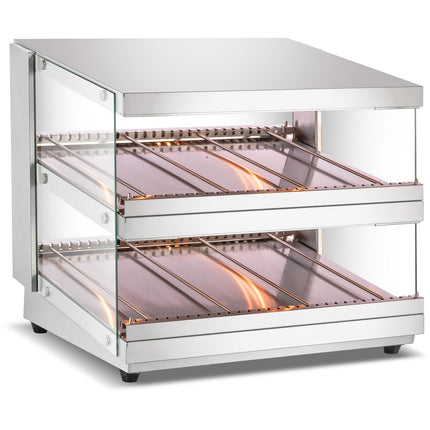 Commercial Countertop Heated Display Cabinet 85 Litres Stainless Steel |  Hw85